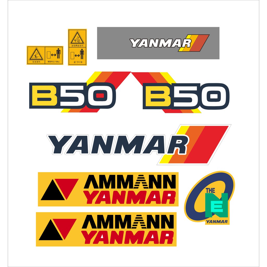 挖土機貼紙 YANMAR B50