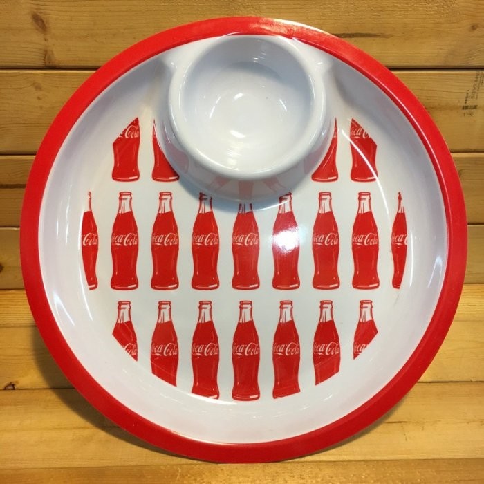 日本進口 可口可樂 Coca-cola 滿版美式風格餐盤/炸物盤/餅乾盤/飼料盤