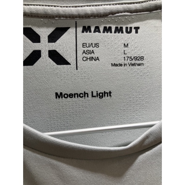 柚子哥專屬商品Mammut長毛象🦣最強艾格系列長袖排汗衣 L號