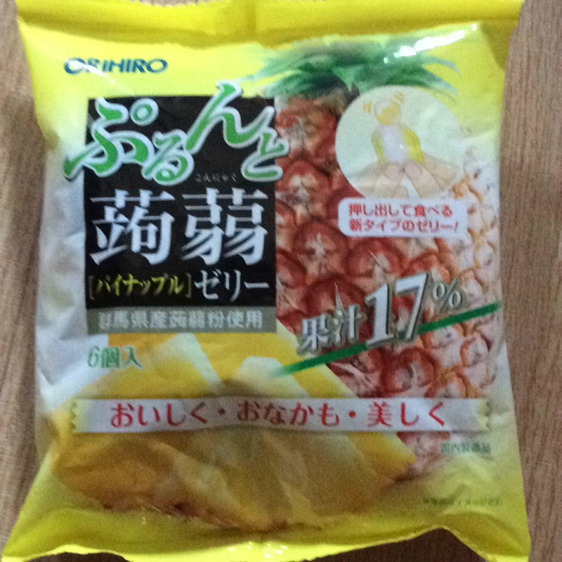 日本 ORIHIRO 擠壓式 低卡蒟蒻 果凍-鳳梨口味