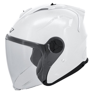 M2R 安全帽 J-X 素色 珍珠白 全可拆 抗UV鏡片 浮動鏡片座 半罩《比帽王》
