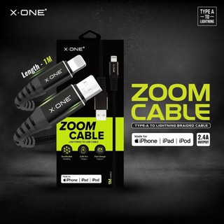 X.ONE國際品牌Zoom Cable 1M Apple MFI 認證充電線 USB-A to Lightning