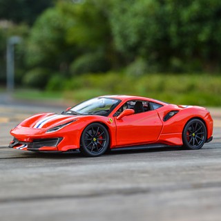 比美高Bburago 1:24 法拉利 Ferrari 488 PIsta 靜態合金塑料壓鑄汽車模型收藏玩具