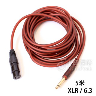 【恩心樂器】5米 麥克風線 MIC線 6.3接頭 佳能母/6.3轉XLR母/6.3轉Cannon/公轉母