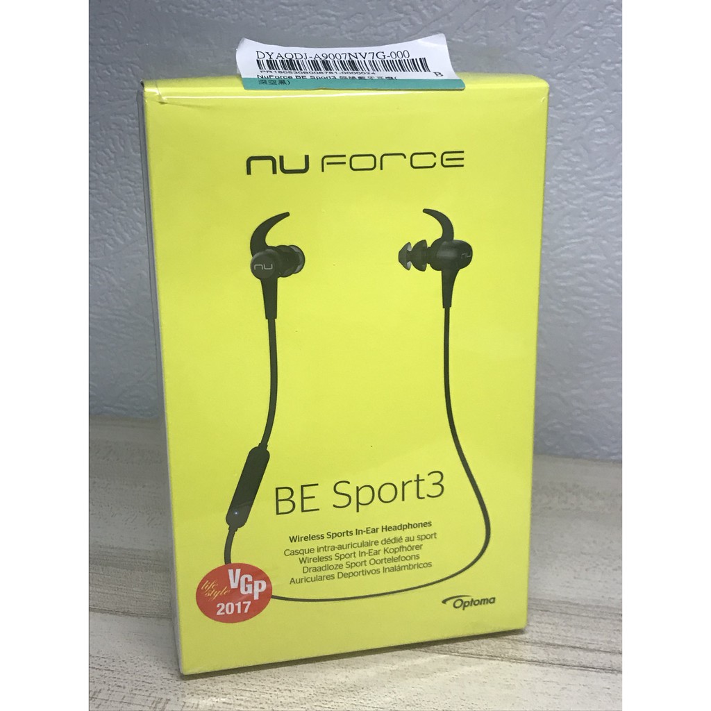 !!下殺超低價&amp;1年保固!!  無線 藍芽 運動耳機 Optoma NuForce BE Sport3 IP55 深空黑