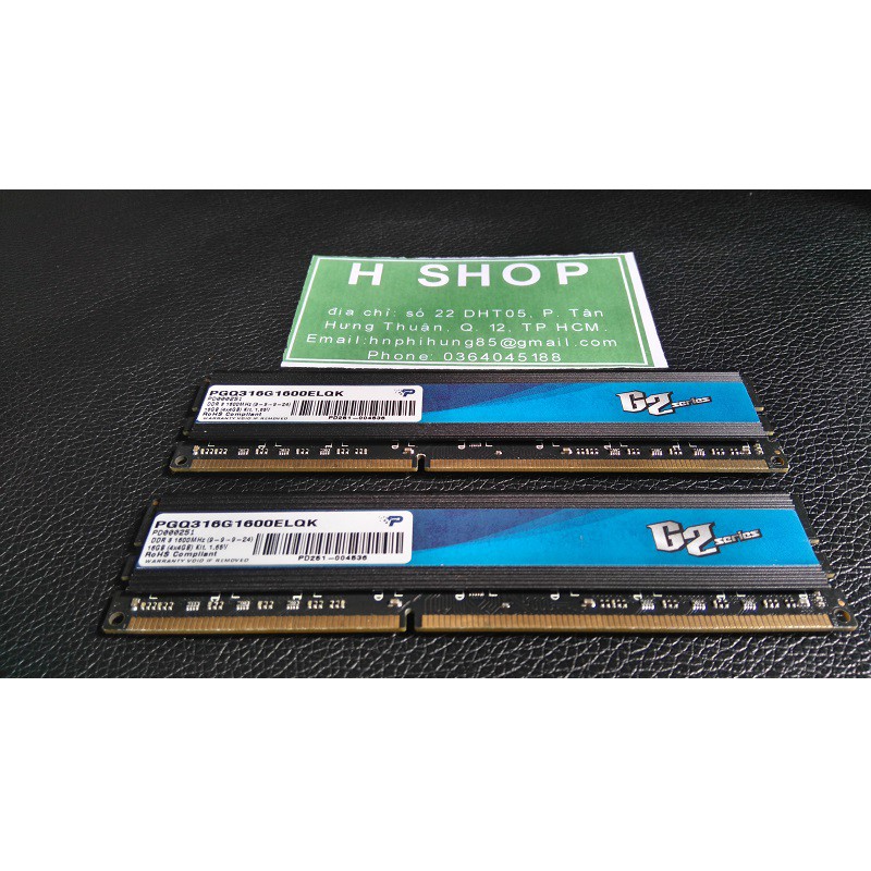 8gb ddr3 總線 1333 - 10600u 散熱器 Ram,1 對 2x4Gb,品牌 PATRIOT G2 系列