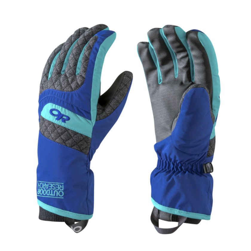 【Outdoor Research】OR243349 0589 水藍/藍 女 防水保暖手套 極光 滑雪手套 防水手套