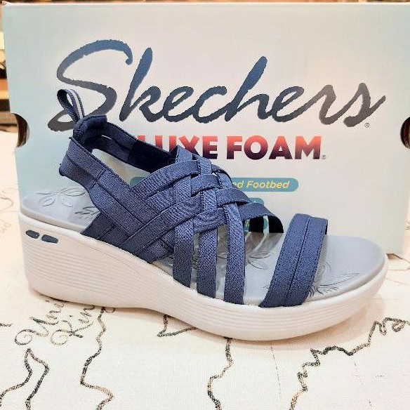 SKECHERS 女休閒系列 涼拖鞋 PIER LITE 163271NVY