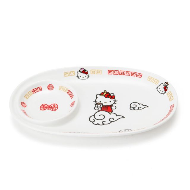 現貨 日本帶回 三麗鷗 Hello kitty 中國熊貓系列 陶瓷餃子盤