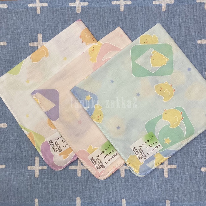 ♡狸貓Zakka日本百貨♡ 日本製 純棉 二重紗 雙層 麻紗 兒童  嬰兒 手帕 口水巾 小鴨