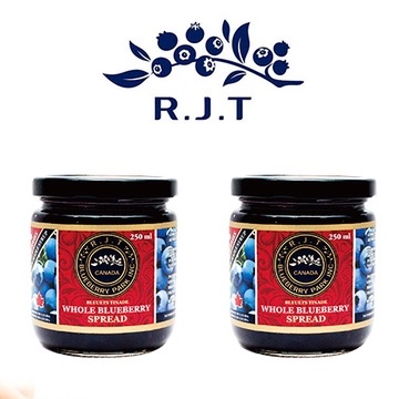 即期良品，買一送一！R.J.T 加拿大 天然楓糖藍莓果醬 250m毫升X2 半價 五折 即期