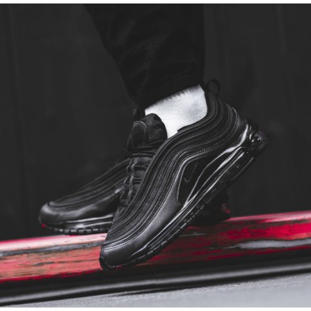 專櫃正品Nike Air Max 97 全黑 黑色 黑彈 休閒鞋 黑魂 子彈 氣墊 慢跑鞋 921826-005