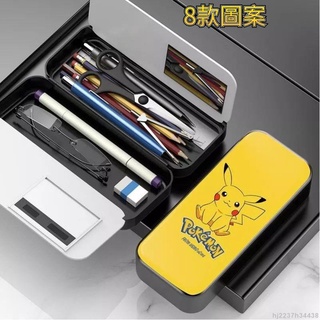 日系筆袋 鉛筆盒 皮卡丘潮流鉛筆盒 文具收納盒 多功能大容量鉛筆盒 學生文具 禮物 卡通