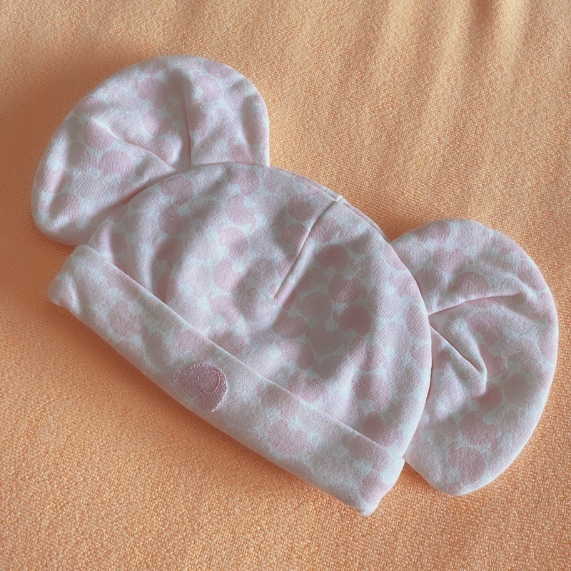 嬰兒保暖棉帽大象造型 粉紅色二手九成新以上