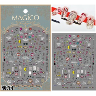 【跑單品拋售💢】Magico美甲極薄寫真背膠貼紙 龐克嘴74