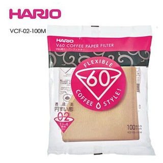 HARIO~VCF-02(1~4人份)無漂白錐型濾紙100張/包