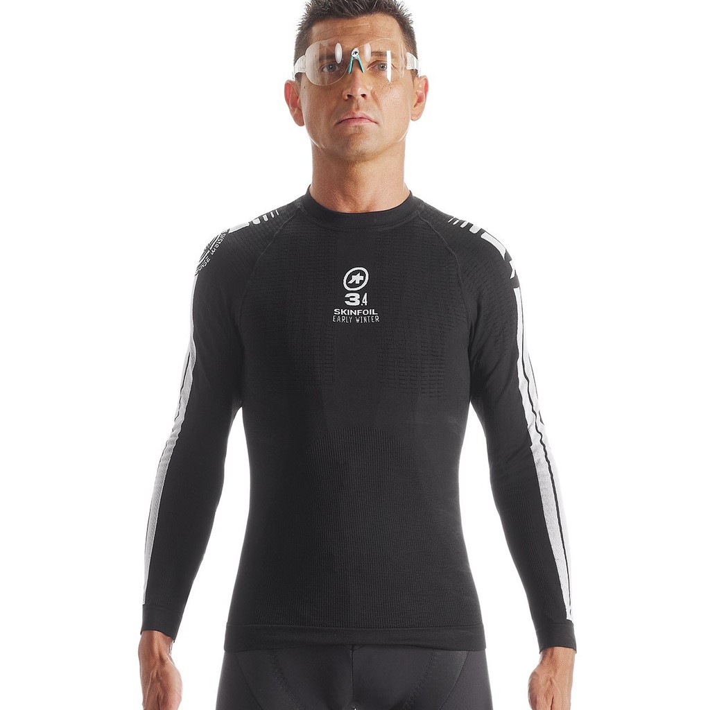 Assos Skinfoil Evo7 3 4秋冬季騎行服保暖打底内衣排汗衣男女皆宜6 14度 蝦皮購物