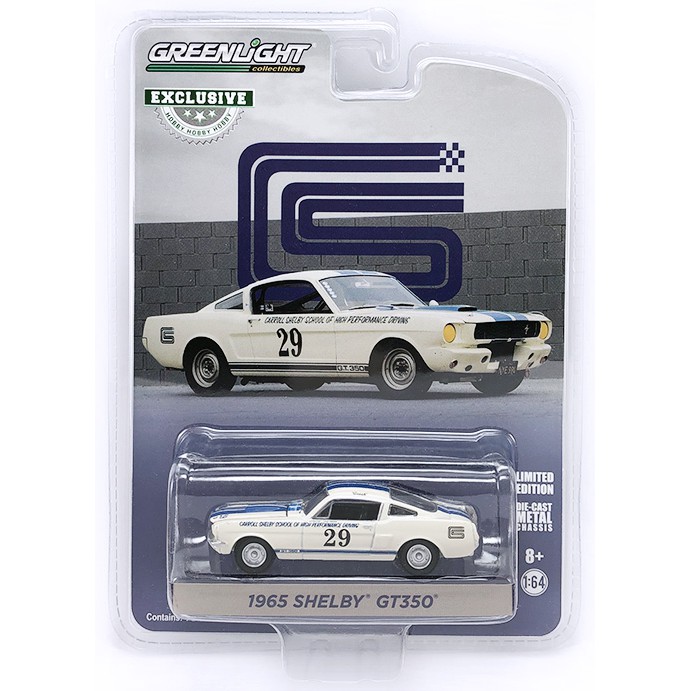 【秉田屋】現貨 Greenlight Shelby GT350 Mustang 野馬 1965 駕駛學院 白 1/64