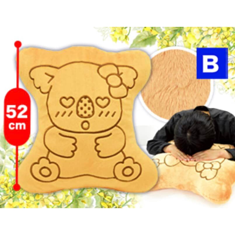 日本正版 景品 小熊餅乾 無尾熊 華爾滋妹 餅乾抱枕 抱枕