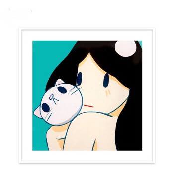 天野健天野タケルTakeru Amano 現貨限量版畫維納斯與貓綠色| 蝦皮購物
