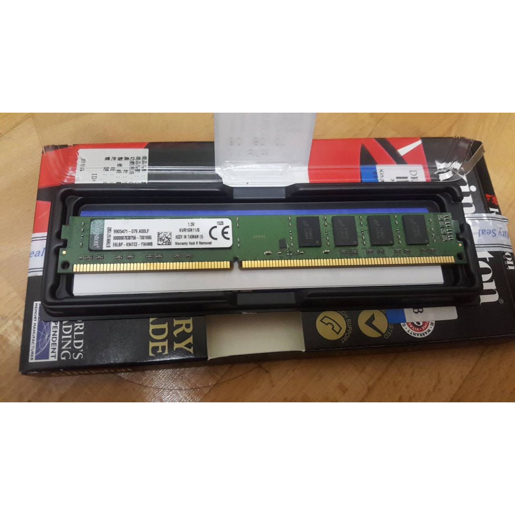 金士頓 KVR16N11/8 1.5V DDR3 1600 8G 【二手】