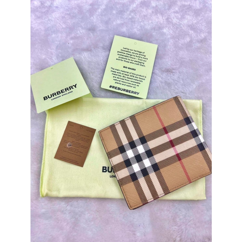 【小安精品】Burberry 經典卡其格紋設計 男生 短夾 無盒 burberry短夾 質感 高品質