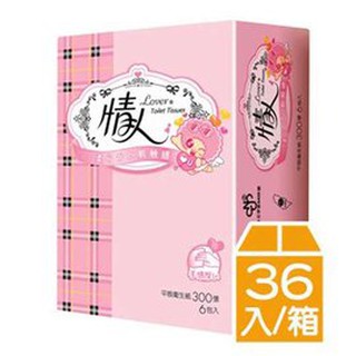 【9store】情人平板衛生紙(300張X6包X6串/箱)