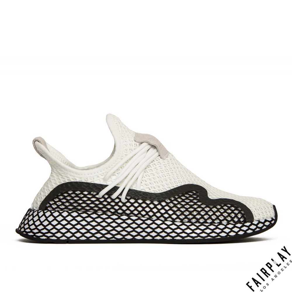 Adidas Originals Deerupt S 白 男鞋 低筒 輕量 網狀 運動鞋 慢跑鞋 BD7874