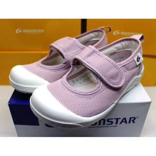 【艾莉絲童鞋】MoonStar日本月星機能童鞋-抗菌防滑絆帶室內鞋-紫(日本製造生產的唷)(MSCN027)