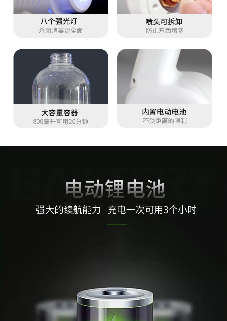無線消毒槍 新款無線霧化噴霧槍藍光消毒噴霧槍電動手提霧化器消毒槍廠家現貨 蝦皮購物