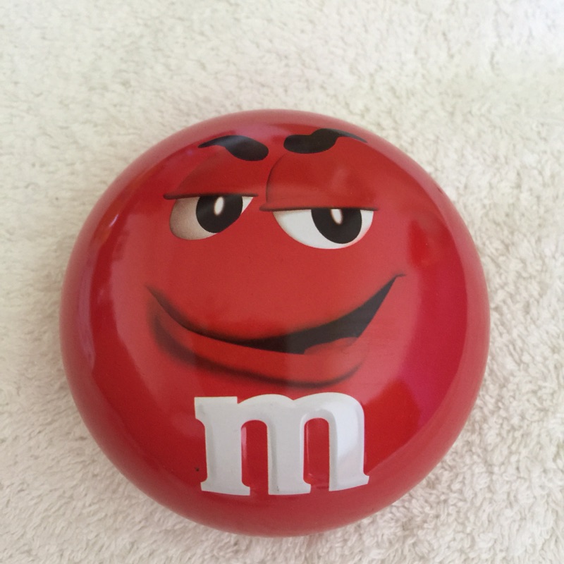 M&amp;M 巧克力 經典Logo 小圓鐵盒