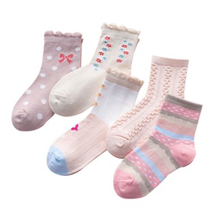 【STAR BABY】舒適學生童襪5入套組-公主麻花
