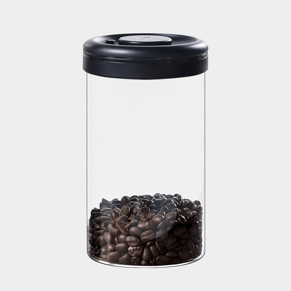 Timemore泰摩真空保鮮玻璃密封罐 1200ml - (黑蓋) 密封罐  真空 保鮮 玻璃 密封罐 防疫 儲存