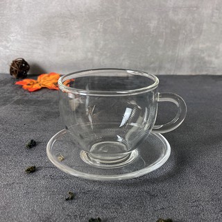 【臺灣現貨】耐熱玻璃咖啡杯 120ml 花茶杯組 咖啡 品茗杯 茶杯 馬克杯 咖啡杯 花茶 水杯 咖啡用品 茶具