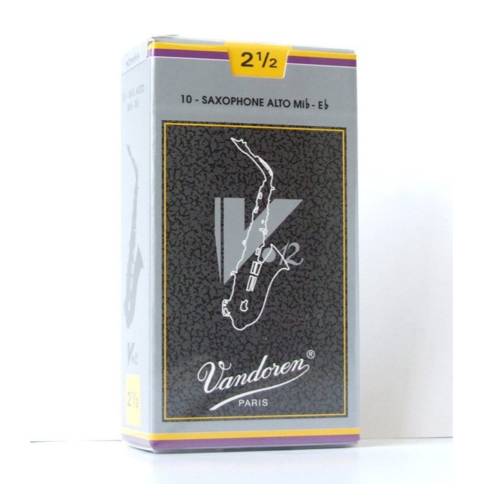 【【蘋果樂器】】No.284全新法國 Vandoren V12 中音薩克斯風 竹片,Alto Sax 銀盒簧片~
