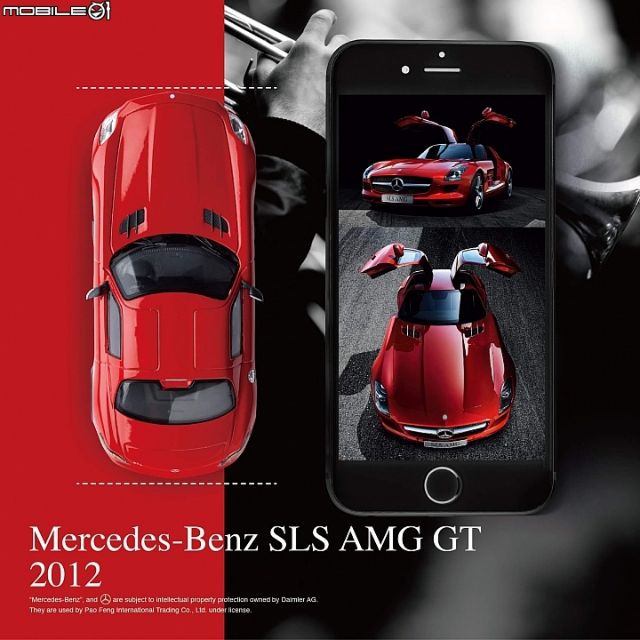 711 賓士 模型車 2號紅色 SLS AMG GT 2012