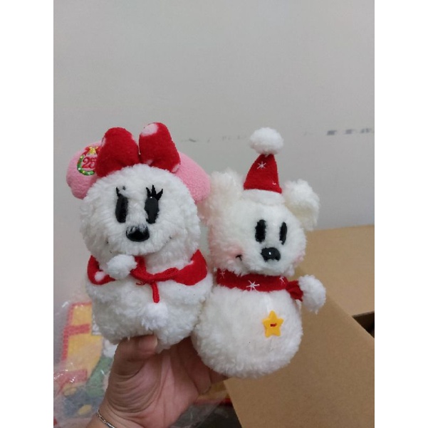 東京迪士尼 米奇米妮 雪人 聖誕節 娃娃 玩偶