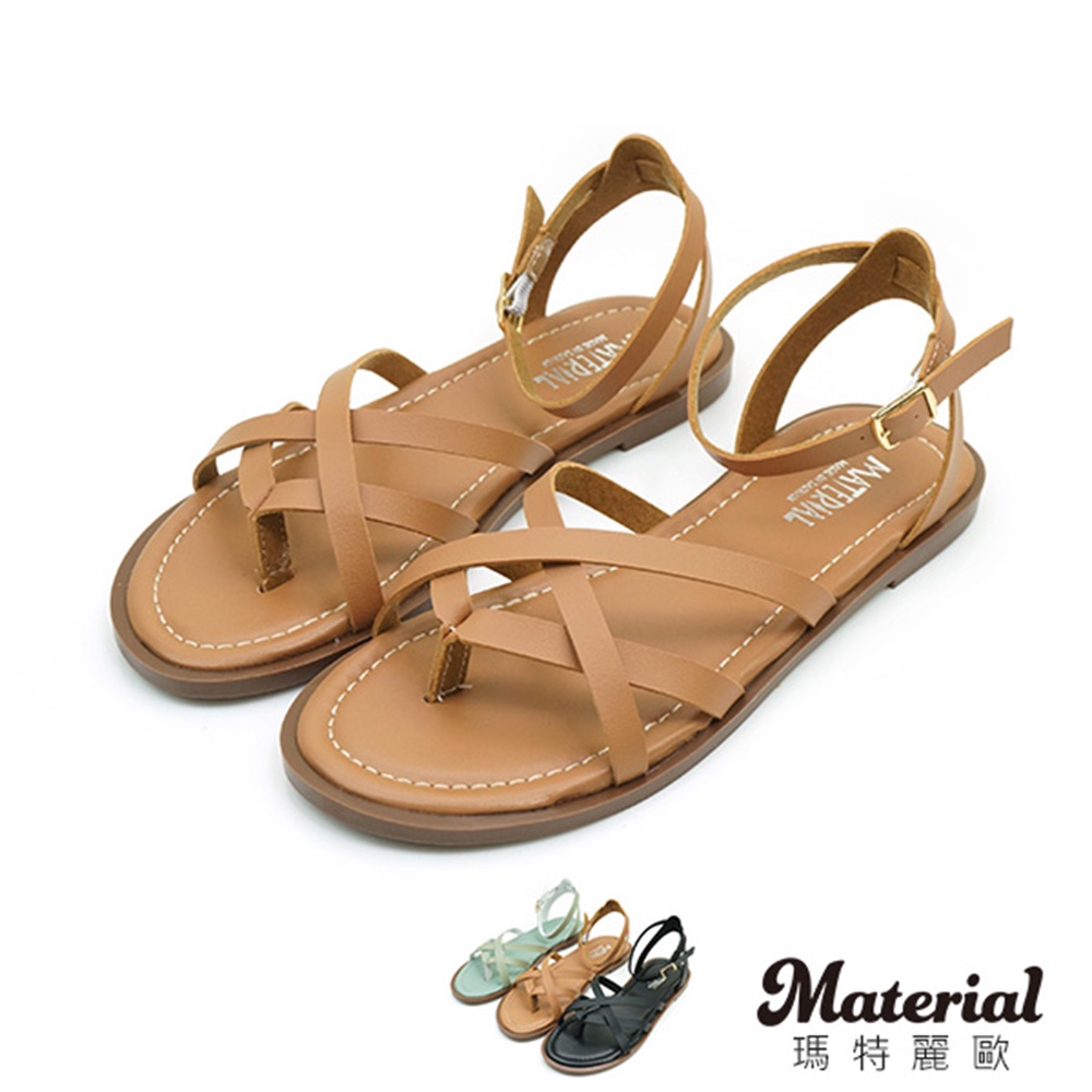 涼鞋 交叉夾腳羅馬涼鞋  T8883
