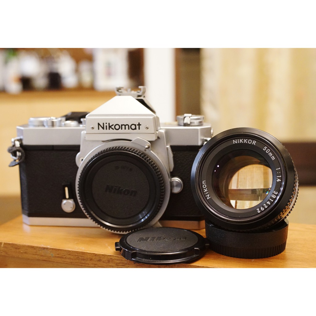 美品 Nikon Nikomat FTN 銀黑機加購50mm F1.4 non-Ai大光圈標準鏡頭 Fm2 F2 AE