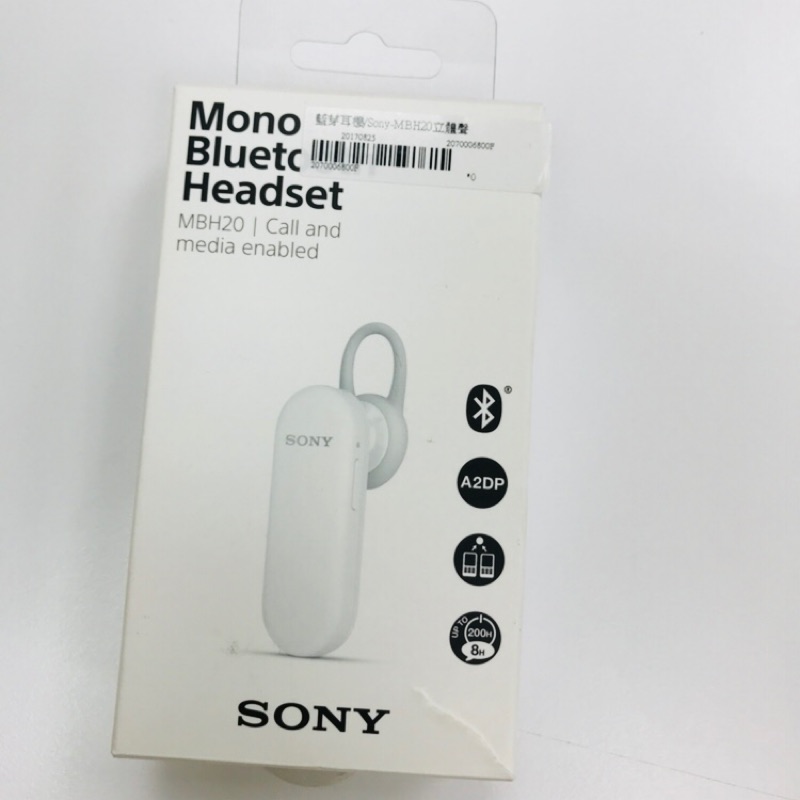 Sony原廠耳機 MBH20原廠耳掛式藍芽耳機(含運)
