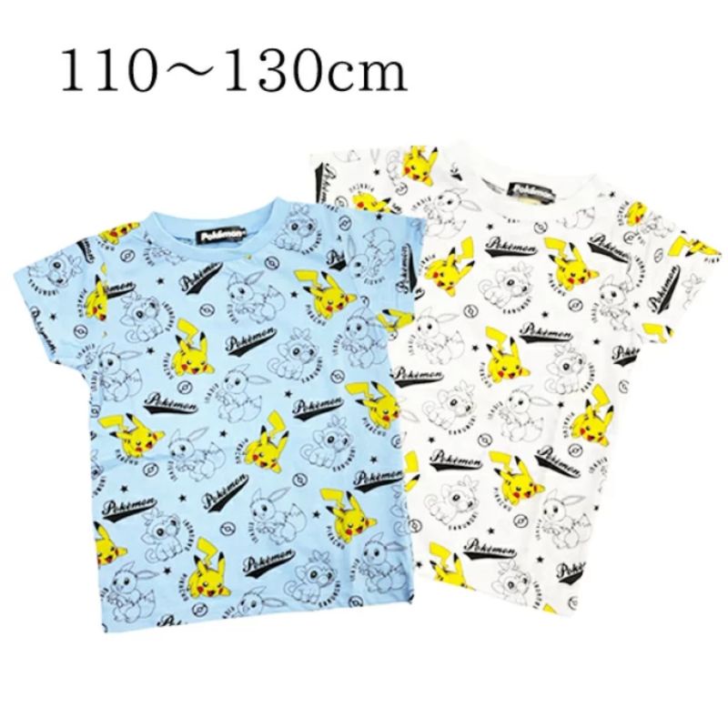 【現貨120】♡日本童裝 Pokémon精靈寶可夢 神奇寶貝 皮卡丘 伊布 敲音猴 短袖上衣 短T $480