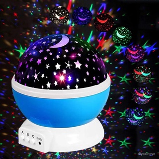 【臺灣現貨】LED星空投影燈led裝飾燈旋轉滿天星氛圍燈創意禮品臥室小夜燈