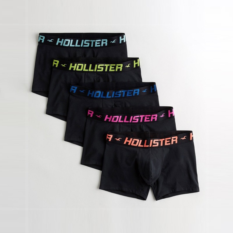 【HOLLISTER Co.】【HCO】HC男款內褲五件組全黑 F02210308-01