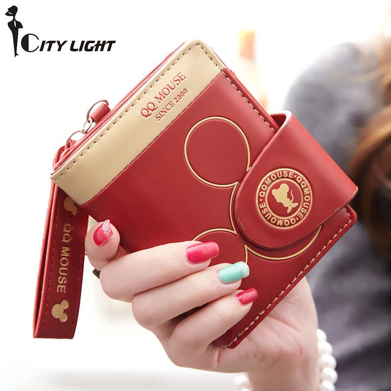 新款女士錢包女短款 簡約折疊韓版卡通拉鍊學生零錢包短夾