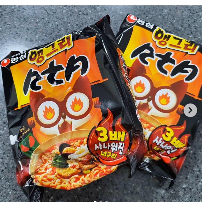 現貨 韓國代購農心浣熊泡麵超怒浣熊rta 앵그리너구리三倍辣的浣熊泡麵狸貓泡麵5入 蝦皮購物