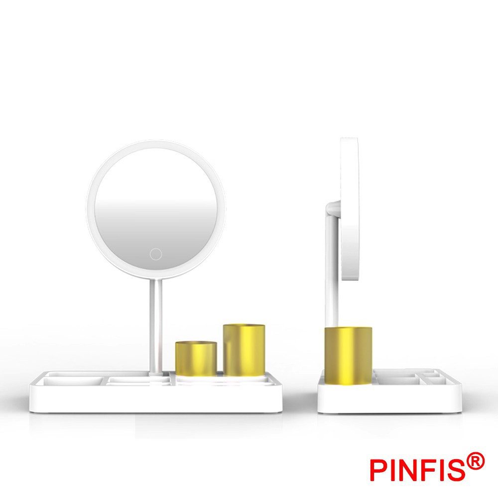 品菲特PINFIS LED輕柔光化妝鏡收納盒 補光鏡 桌面收納 現貨 廠商直送