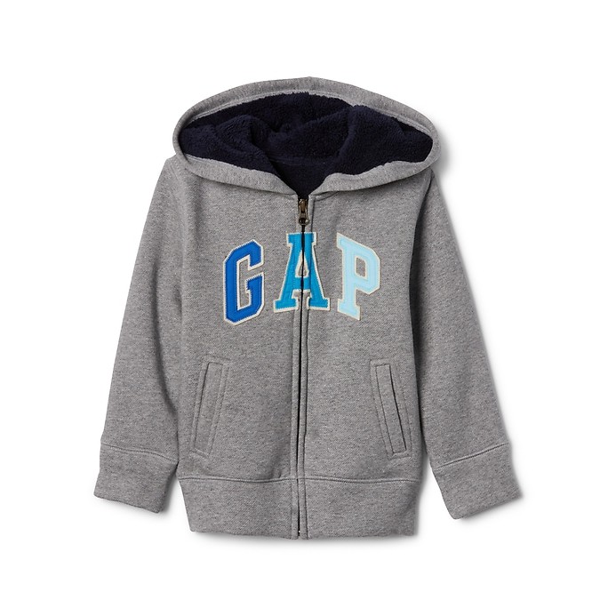 呆頭鵝美國購 GAP Cozy gradient logo zip hoodie 羔羊毛 連帽外套 小男童5歲