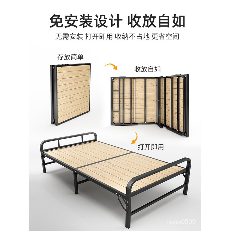 【床架 雙人床】實木床單人雙人1m1.2米傢用現代簡約齣租房簡易1.5經濟型小床床架傢俱現貨 W3UB
