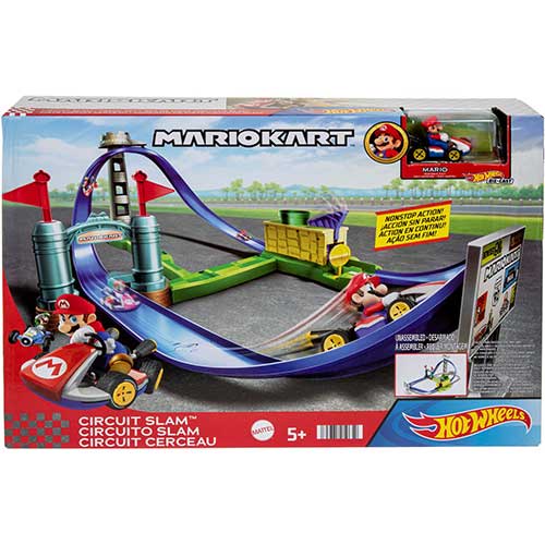 全家樂玩具 Mattel 風火輪Mario Kart系列高速迴環軌道組 Hot Wheels 瑪利歐 1:64 附一台車