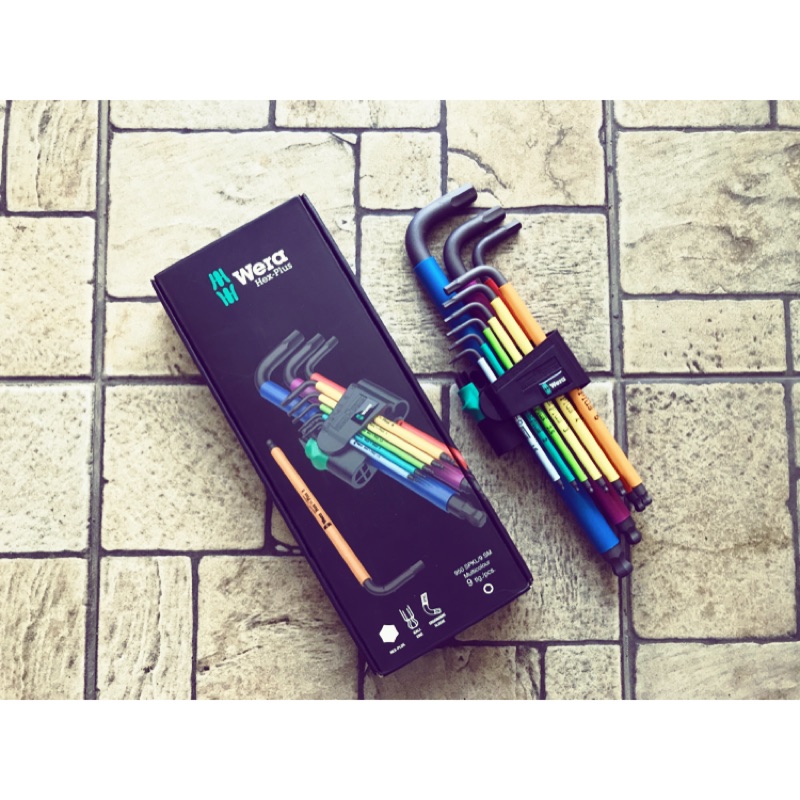 德國 Wera 950 SPKL/9 SM N 頂級彩色膠套舒適型 球頭六角板手組